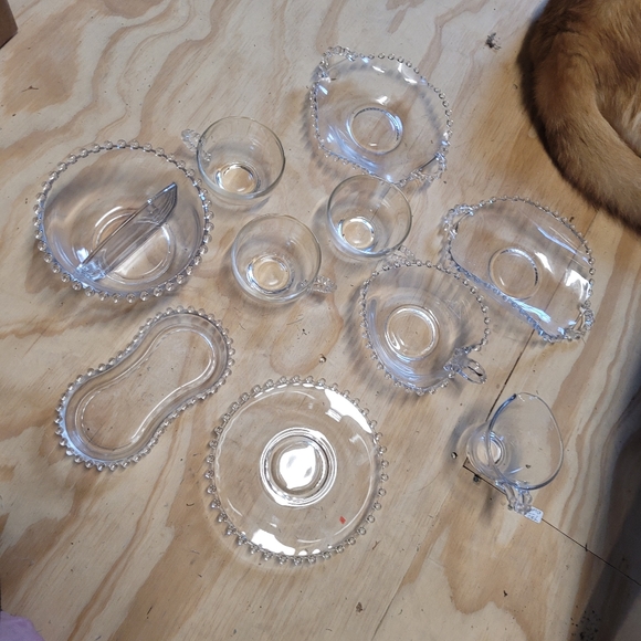 VTG set of 3 Candlewick Clear Punch Cups - Picture 4 of 6